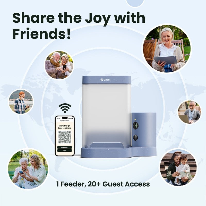 Smart Bird Feeder with Camera, 60FPS Smooth Video, AI Bird Identification & Inst5
