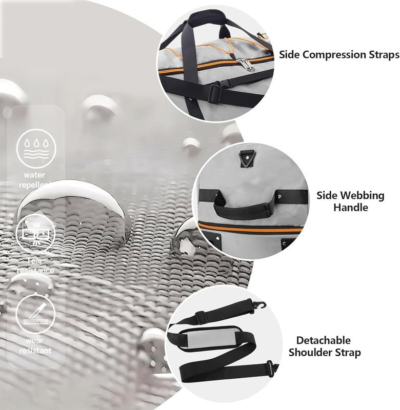 Rolling Duffle Bag with Wheels,110L/140L Expandable Soft Sided Foldable Duffle B5