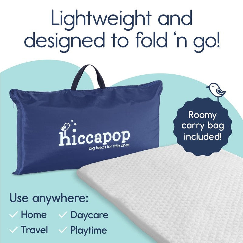 Portable 1.5" Thick Pack and Play Mattress Pad for Playard Cribs 38"x26"6