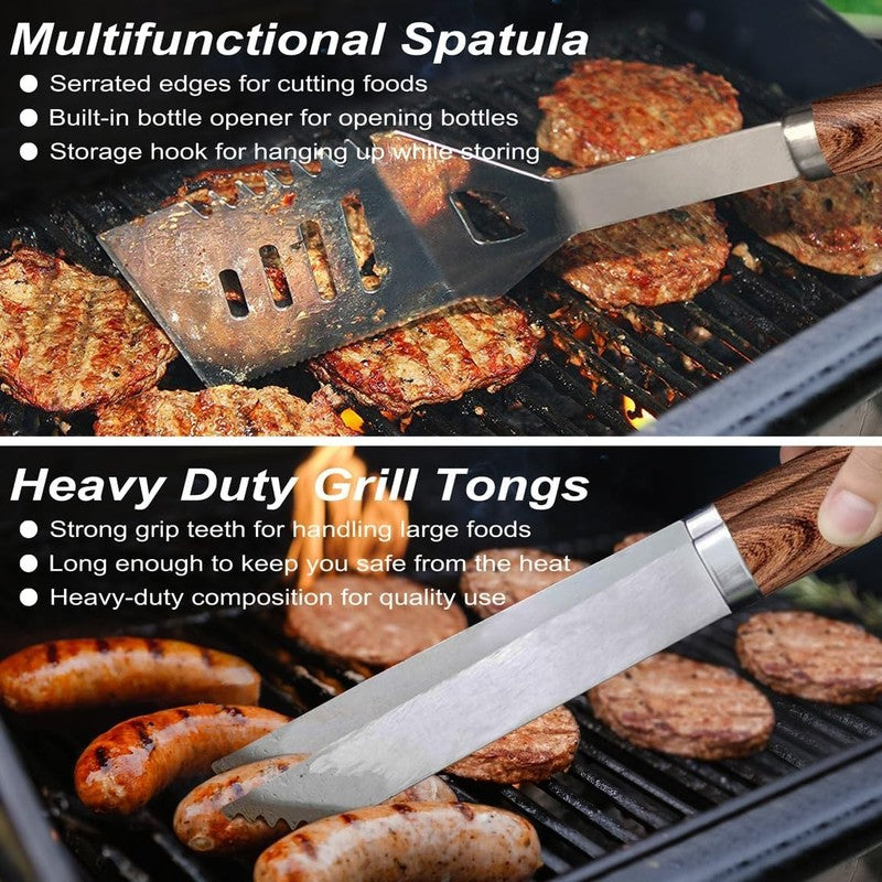 22PCS BBQ Grill Tools Set Stainless Steel with Case Gift for Men3