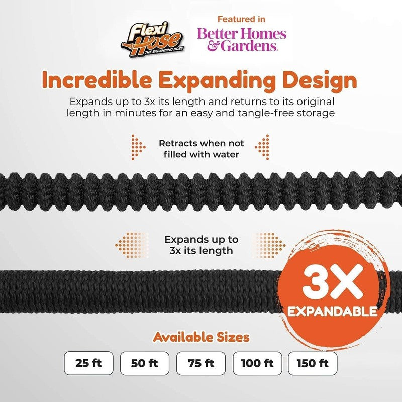 Expandable Garden Hose with 8 Function Nozzle, 50FT - Lightweight Retractable Ga1