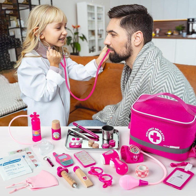 Doctor Kit for Kids Girls, 34 Pcs Kids Doctor Kit for Toddlers 3 5 with Medical 1