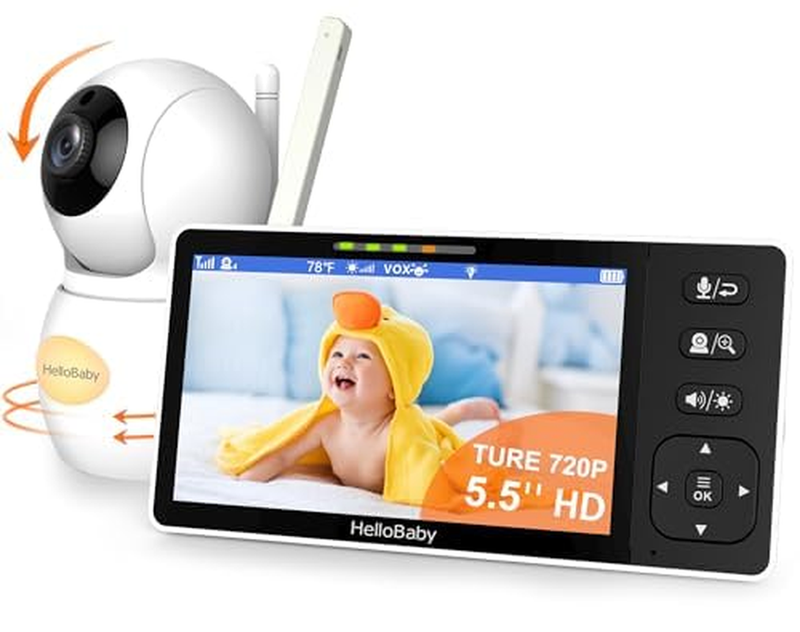 720P HD Baby Monitor with Camera, Audio, Night Light & 1000Ft Range8