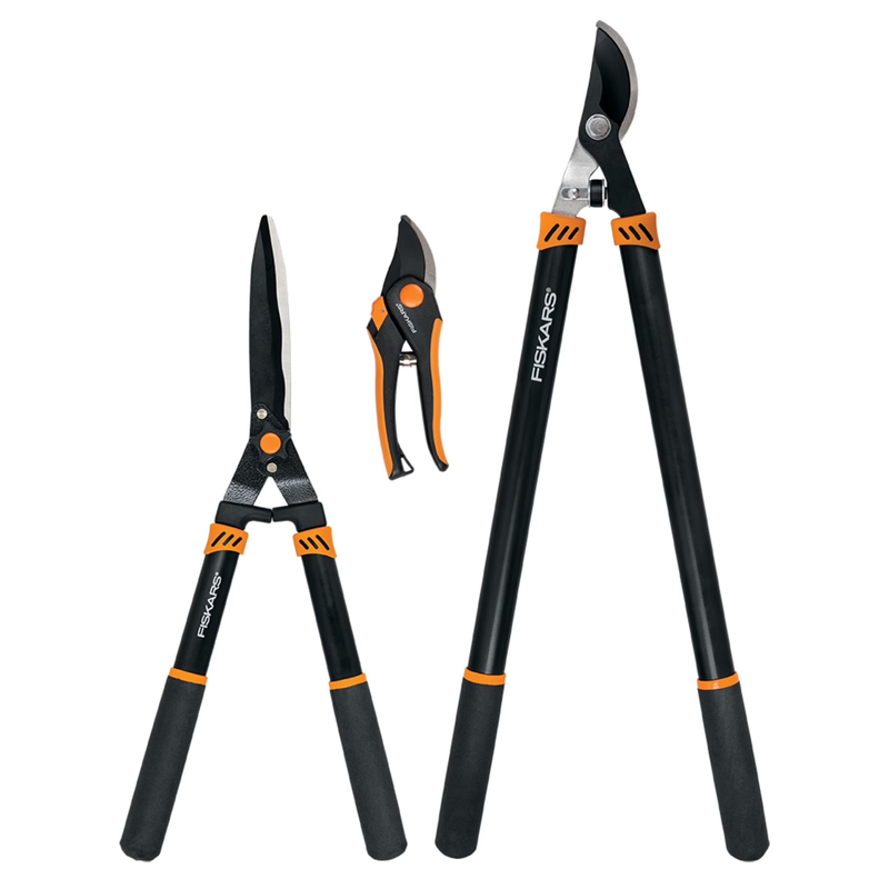 3-Piece Heavy Duty Garden Pruners & Loppers – Stainless Steel Blades0