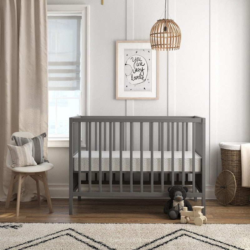 Sweet Dreams Baby & Toddler Mattress, White/Gray Polka Dot5
