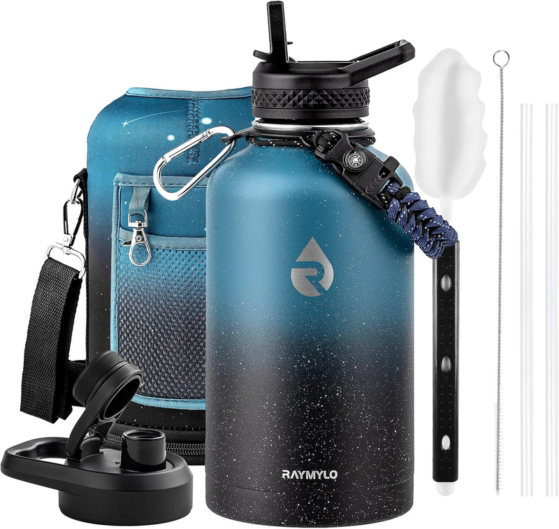 64oz Insulated Water Bottle Midnight Blue Speckle   Triple Wall Vacuum Cold8