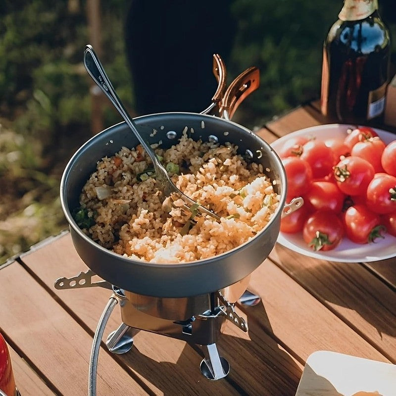 Camping Cookware Set Camping Gear Non Stick Cooking Equipment Lightweight Stacka4