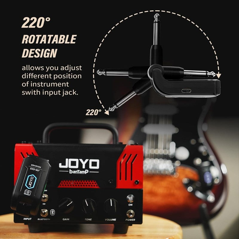 5.8GHz Wireless Guitar System Transmitter Receiver 4 Ch Rechargeable 20M4