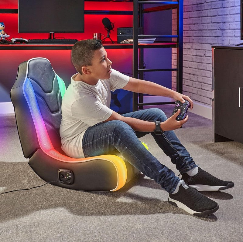 Gaming Rocker Chair w/ Speakers, Foldable Floor Seat for Kids & Teens3
