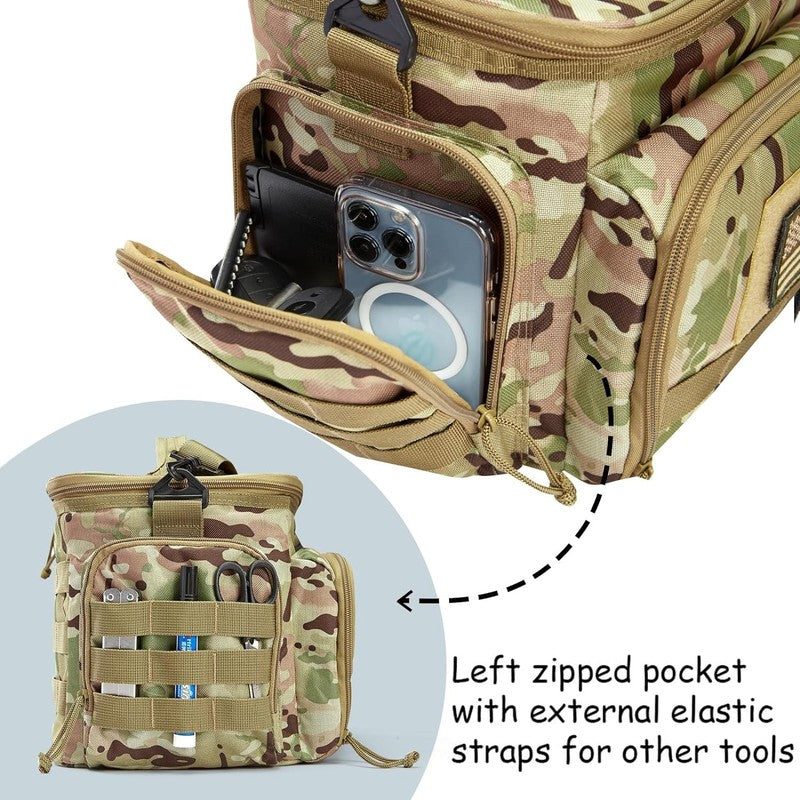 Tactical Lunch Bag MOLLE Insulated Leakproof Large Lunchbox Camouflage Green2