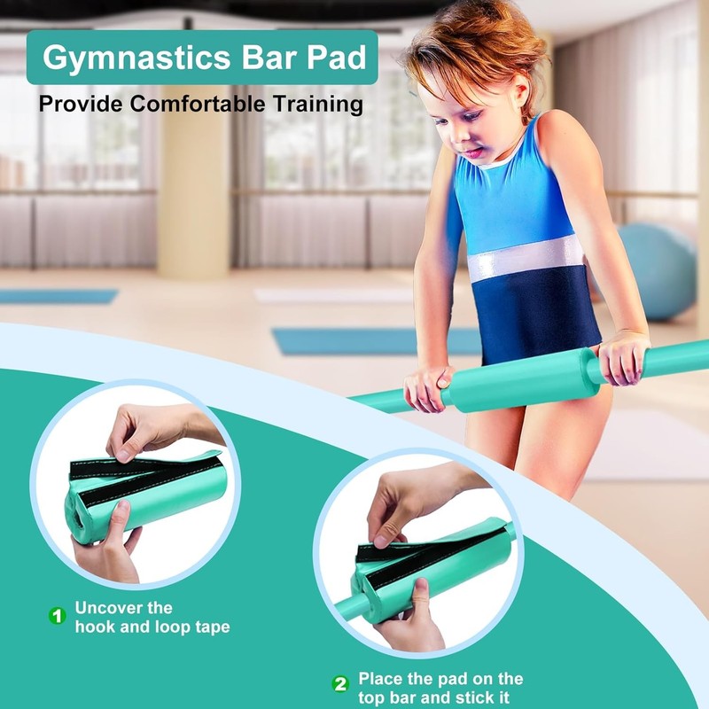 Adjustable Kids Gymnastic Bars Folding Training Kip Bar Expandable Home Use4
