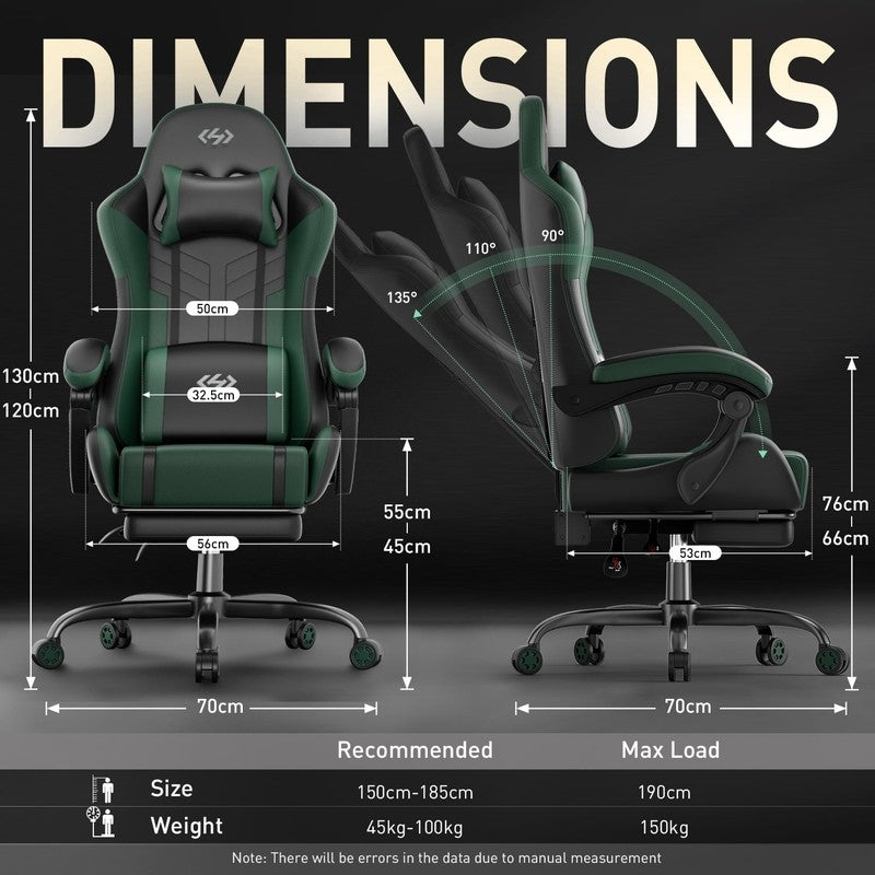 Gaming Chair with Pocket Spring Cushion, Gamer Chair with Lumbar Massage, Gaming4