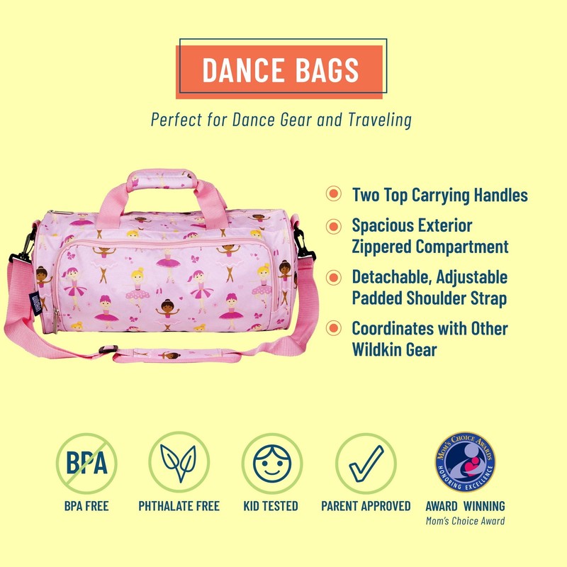 Kids Dance Bag for Boys and Girls, Lightweight, 17 Inch (Ballerina Pink)5