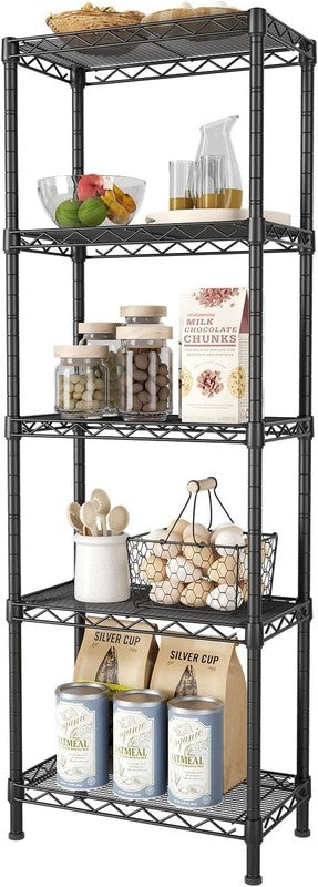 Adjustable 5 Tier Metal Wire Shelving Unit for Kitchen, Closet, Bathroom, Black8