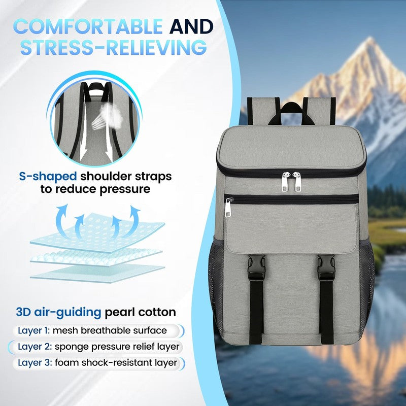 30 Can Insulated Backpack Cooler Bag   Waterproof & Portable for Outdoor Fun3