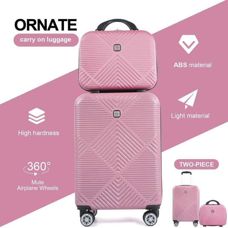 Luggage Sets 2 Piece Suitcase Set (14/20/)Hardside Suitcase with Spinner Wheels 1