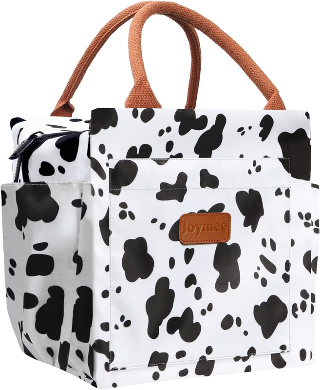 Insulated Lunch Bag Women Men Leakproof Large Cooler Tote w Bottle Holder Cow0
