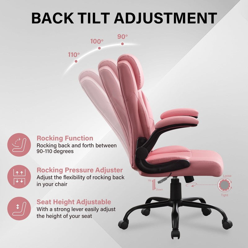 Leather Office Chair, Big and Tall Office Chair 400LBS Wide Seat Ergonomic Compu4