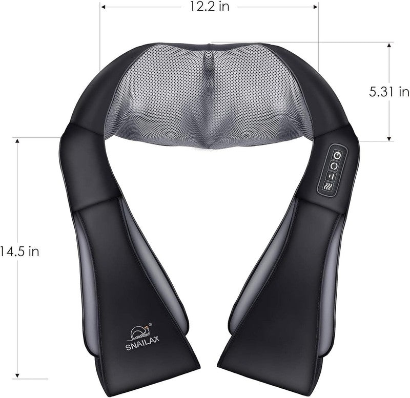 Shiatsu Neck Shoulder Massager w/ Heat Cordless Portable Back Lumbar7