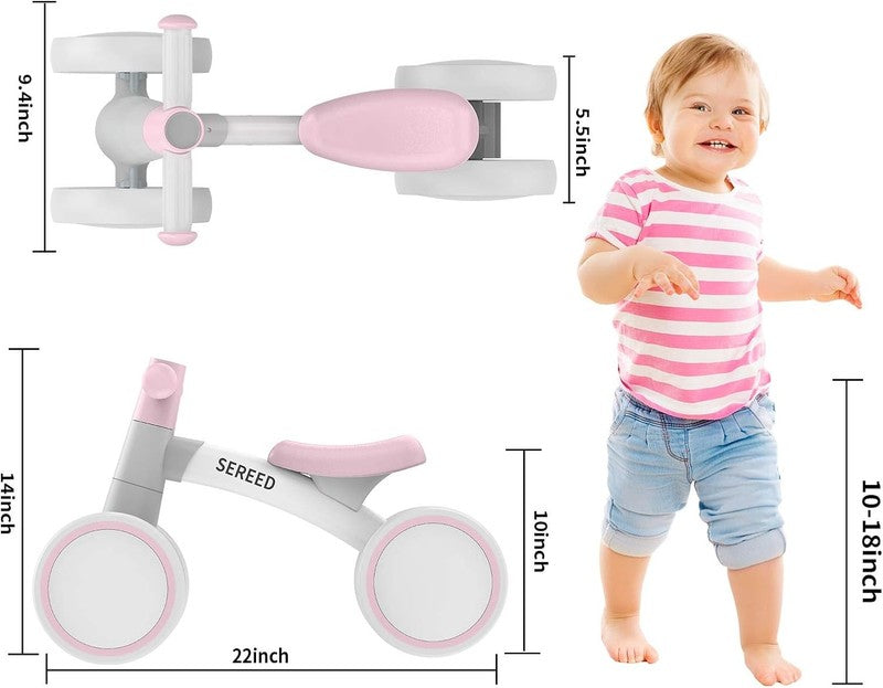 Baby Balance Bike for 1 Year Old, 4 Wheel First Bike 12 24M Birthday Gift1