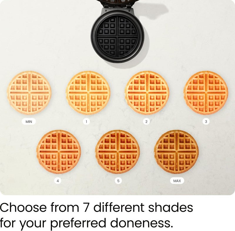 Belgian Waffle Maker Anti-Overflow Shade Control Nonstick Cool Touch Black3