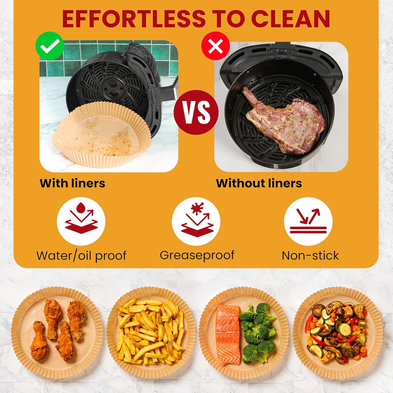 125 Air Fryer Liners 8 Inch Round Ninja 5 8 Qt Non Stick Oil Proof4