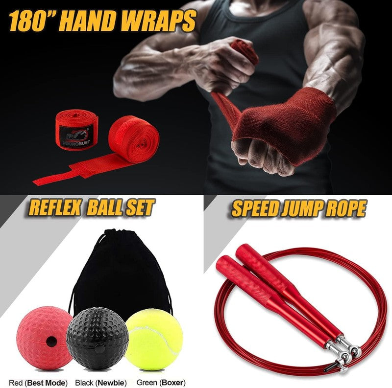 4Ft PU Punching Bag Set w 12oz Gloves MMA Kickboxing Boxing Unfilled5