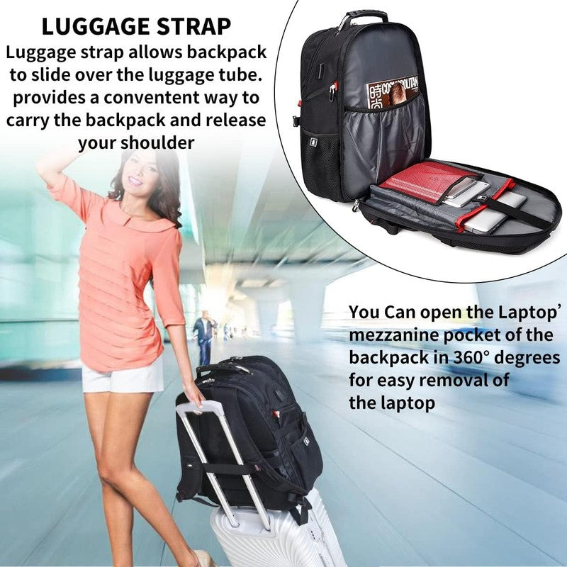 Extra Large 50L Travel Laptop Backpack with USB Charging Port, College High Scho4