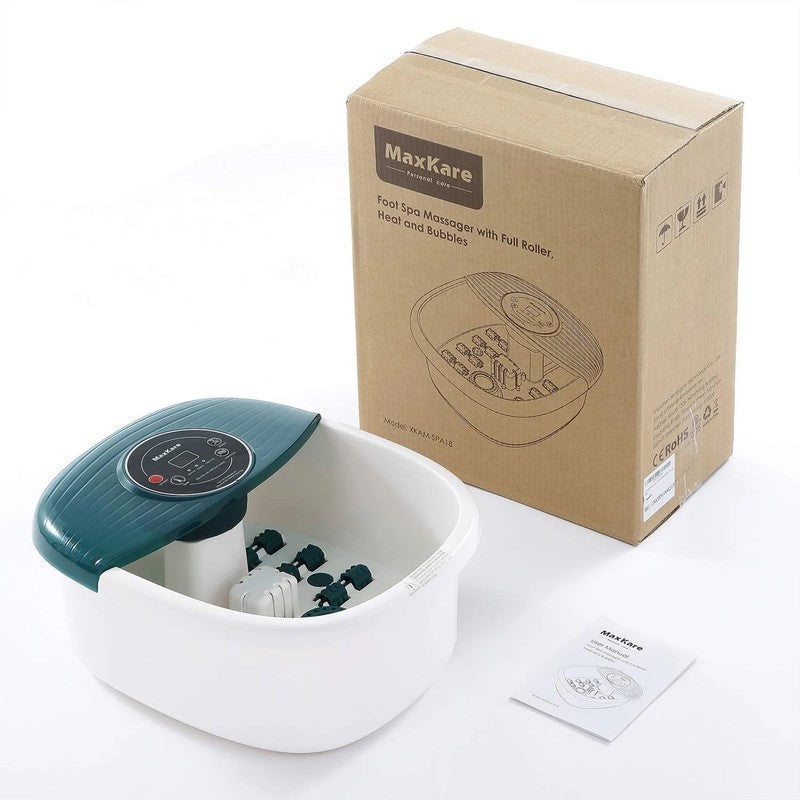 Foot Spa Bath Massager with Heat, Bubbles & Vibration – Green for Relaxation6