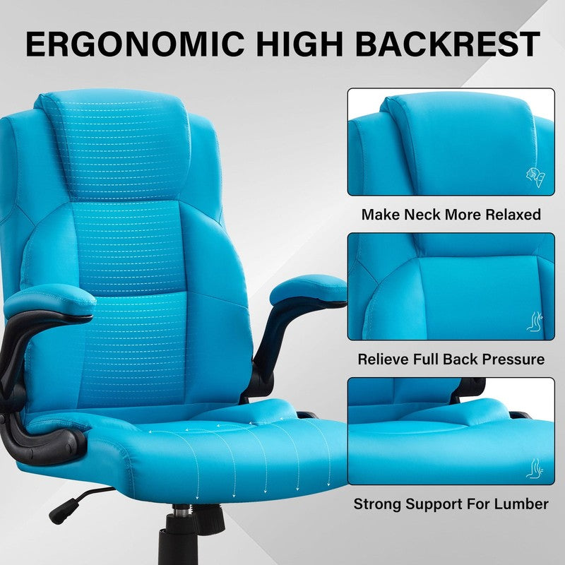 Leather Office Chair, Big and Tall Office Chair 400LBS Wide Seat Ergonomic Compu3