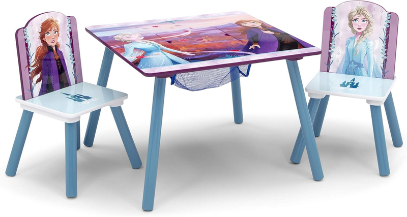 Kids Table & Chair Set with Storage 2 Chairs Frozen II Arts & Crafts0