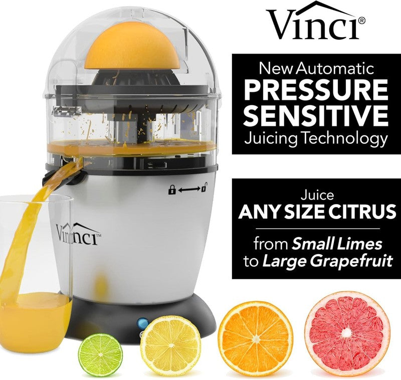 Electric Citrus Juicer – 1 Button Orange, Lemon & Lime Squeezer, Easy Clean,1