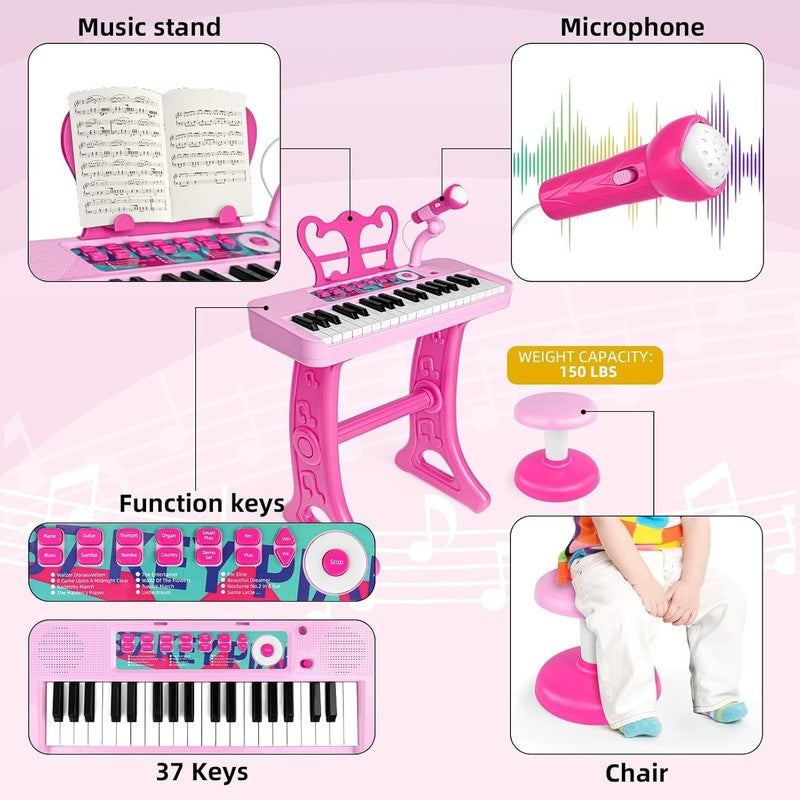 37-Key Kids Keyboard Piano – Musical Toy for Toddlers & Children Ages 3–8 Gift3