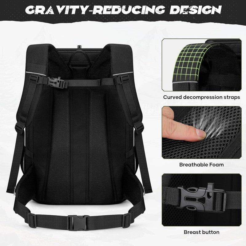 Tactical Backpack 40L Men Water Resistant Hiking Camping Gym Molle Black2