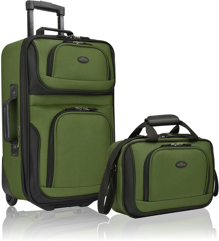Rio Softside Expandable Carry On Rolling Luggage, Green, 2 Wheel Set8