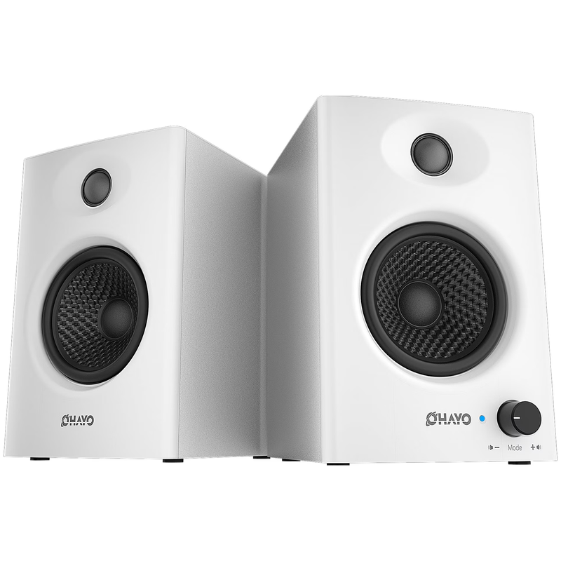 Ortiza 60W Bluetooth 5.3 Computer Speakers Stereo PC Laptop White USB AUX10