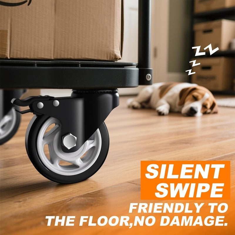 Caster Wheels, 4 Inch Heavy Duty Casters, 2400Lbs Capacity (Set of 4) - Industri2