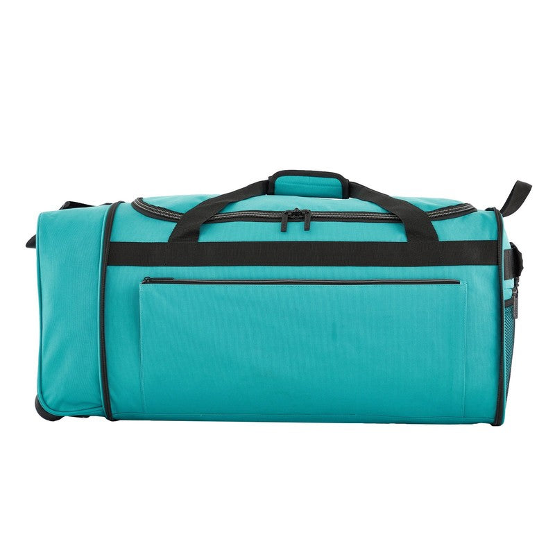 28 Inch Large Collapsible Rolling Duffel Bag for Travel Teal4