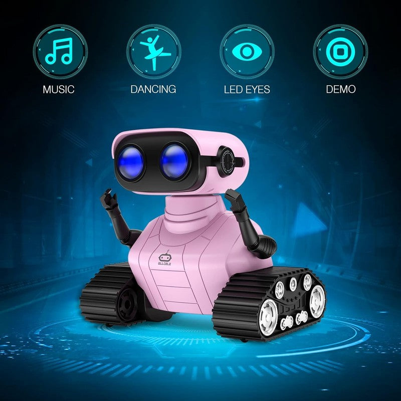 Girls Robot Toy, Rechargeable RC Robot for Kids, Remote Control Toy with Music a1