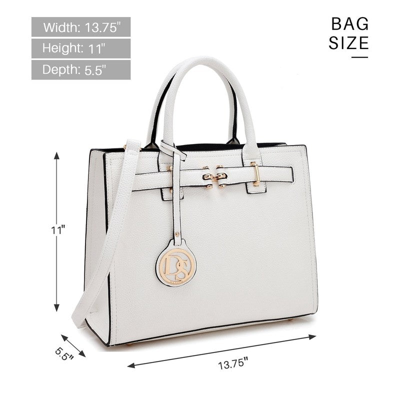 Women Satchel Handbag Top Handle Work Tote Shoulder Bag with Long Strap6