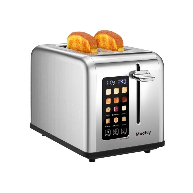 2 Slice Touchscreen Toaster, Stainless Steel, 6 Shade Settings, Reheat, Cancel, 11