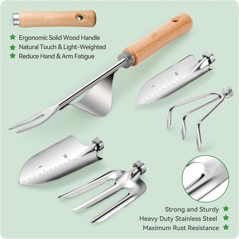Gardening Tools 9 Piece Heavy Duty Garden Hand Tools with Fashion and Durable Ga3