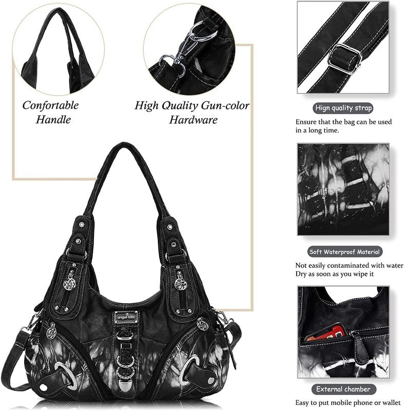 Angelkiss Women’s Large Hobo Satchel Shoulder Handbag Purse4