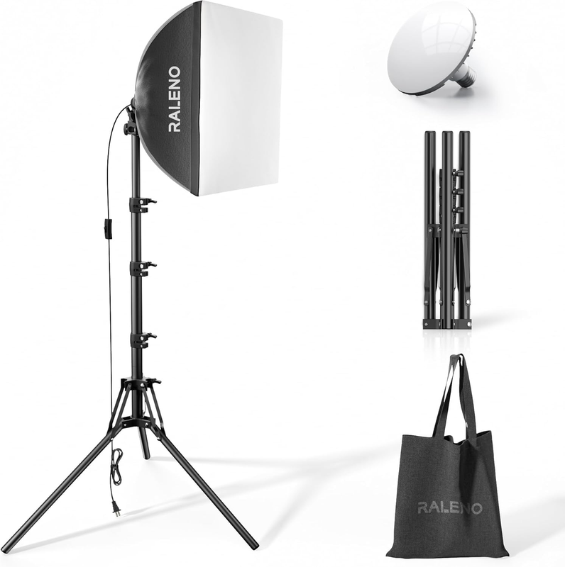 16" Softbox Lighting Kit LED 50W 5500K 97CRI Continuous Light for Video & Photo9