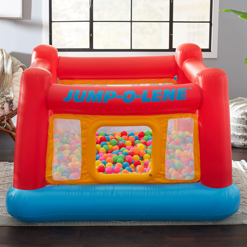 Inflatable Jump O Lene Trampoline Bounce House w/ Crawl Door Net Ages 3 67