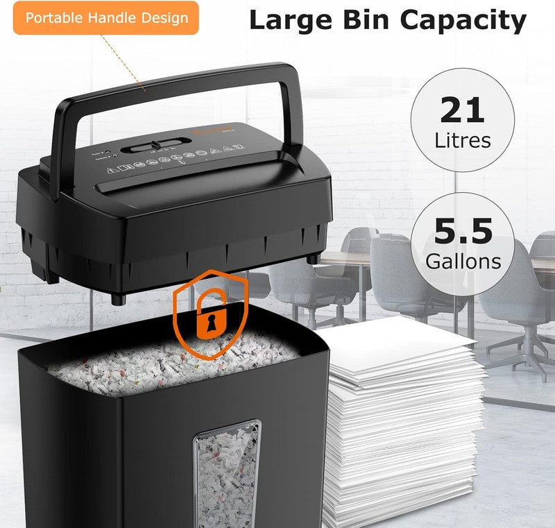 Paper Shredder, 5.5 Gal Home Office Shredder for Paper6