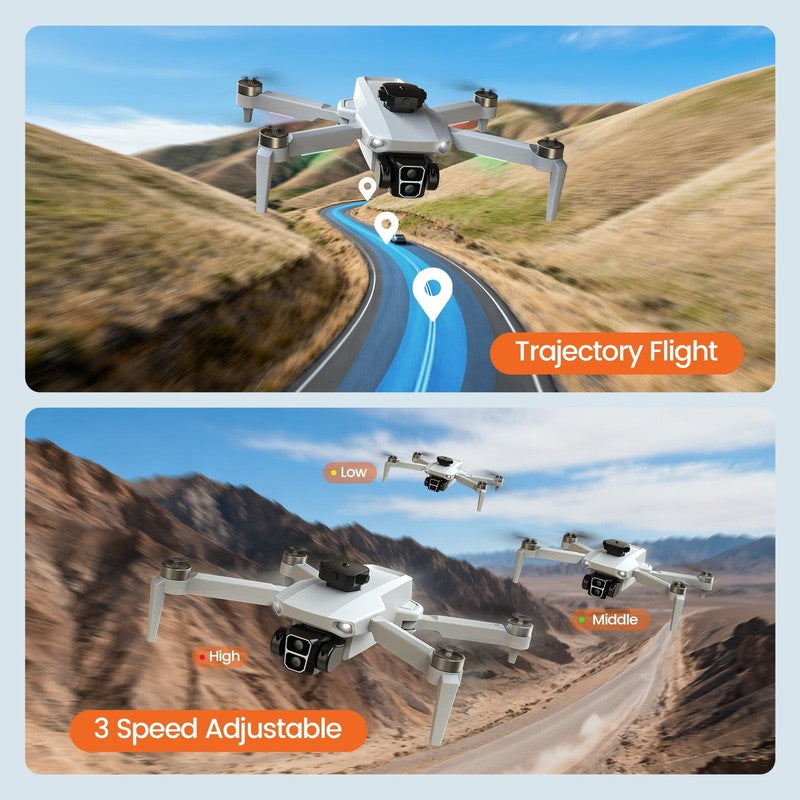 L106 GPS 4K UHD Foldable Drone Brushless RC Quadcopter 2 Batteries White2