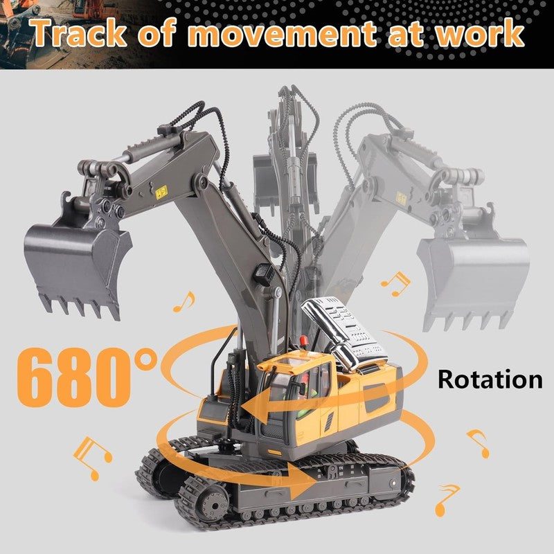 Remote Control Excavator Toy for 6-12 Yr Boys, Best Birthday Gifts for Kids 4-7 3