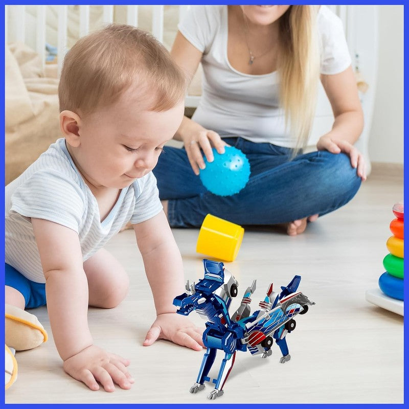 2 in 1 Transforming Dinosaur Car Toy – Magnetic Collision Robot Car 6