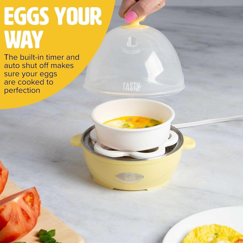 Mini Rapid Egg Cooker 5 Egg Capacity, Auto Shut Off, Yellow Color2